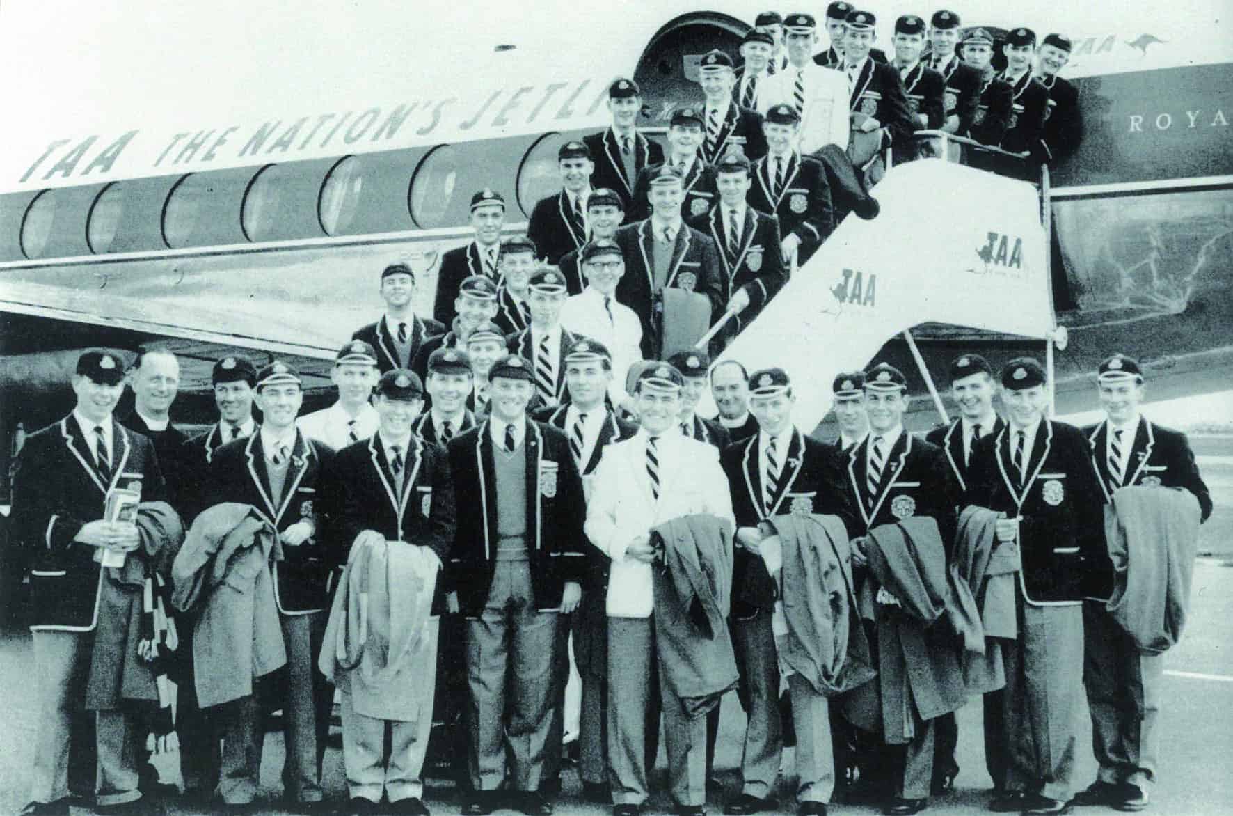1961-SHC team leaving for Assumption College