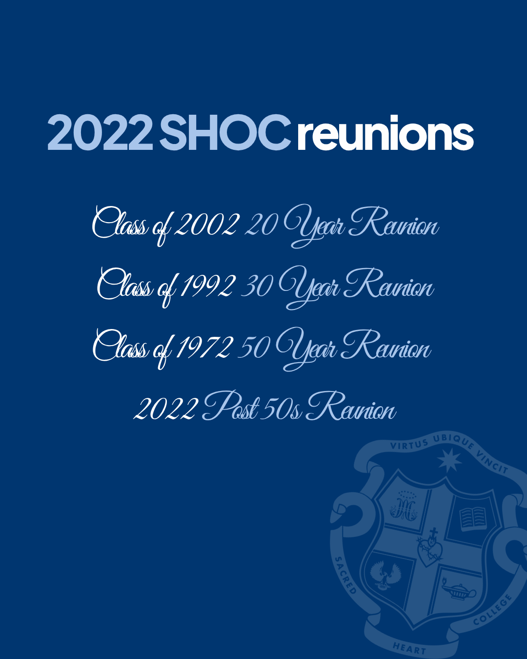 2022 SHOC Reunions
